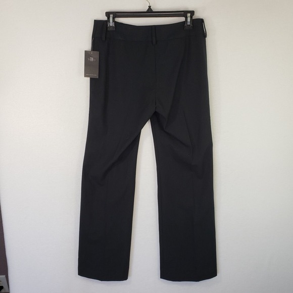 Teenflo Black Dress Pants Womens Size 8 Straight Leg Stretch Office Career New - Picture 2 of 8